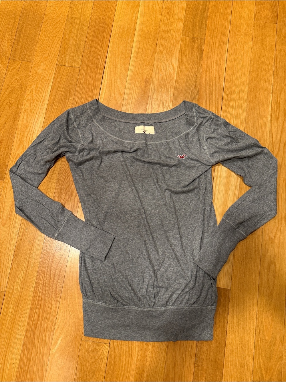 Hollister Womens Pull Over Long Sleeve Sweatshirt Gray Sz L